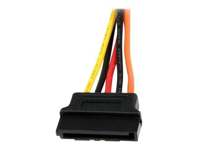 StarTech.com SATA Y-Strom-Adapterkabel mit Verriegelungs Clip 15cm - S-ATA Y Splitter Stromkabel St/Bu - Serial ATA 15pin Y-Adapter - Netz-Splitter