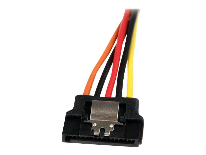 StarTech.com SATA Y-Strom-Adapterkabel mit Verriegelungs Clip 15cm - S-ATA Y Splitter Stromkabel St/Bu - Serial ATA 15pin Y-Adapter - Netz-Splitter