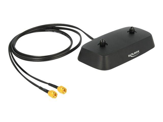 Delock Antennen LTE MIMO Standfuß 2x SMA Buchse 1m schwarz