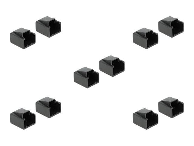 DeLOCK Dust Cover for RJ45 - Schutzumschlag - Schwarz (Packung mit 10)