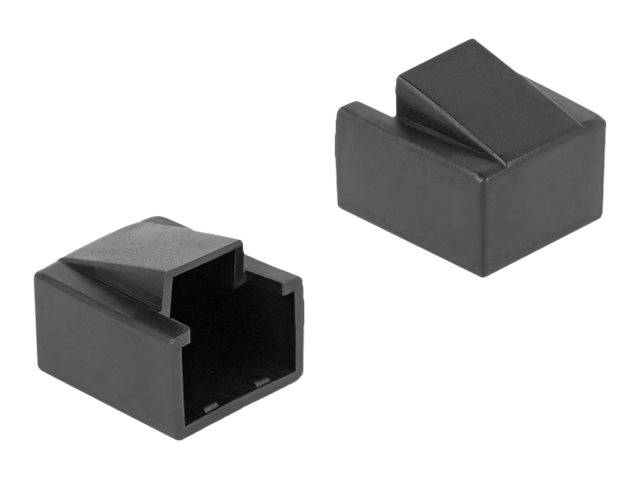 DeLOCK Dust Cover for RJ45 - Schutzumschlag - Schwarz (Packung mit 10)