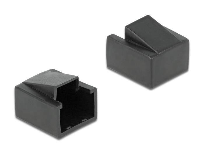 DeLOCK Dust Cover for RJ45 - Schutzumschlag - Schwarz (Packung mit 10)