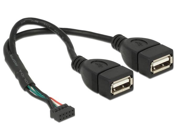 DeLOCK - USB-Kabel intern auf extern - 10-poliger USB-Header (W)