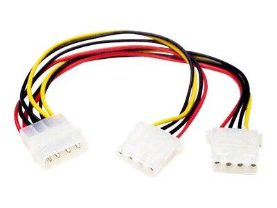 StarTech.com Y-Kabel 4 pin Molex Stecker - Molex Splitter IDE Stromkabel - 2 x LP4 intern - Netz-Splitter - interne Stromversorgung, 4-polig (M)