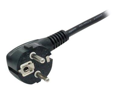 StarTech.com 2 m Computer Stromkabel, 18AWG, EU Schuko auf C13, 10A 250V, Schwarz Ersatz AC Netzkabel, Drucker Stromkabe