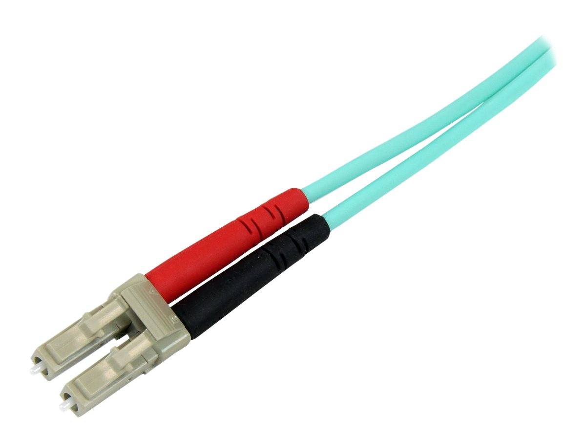 StarTech.com 2m Fiber Optic Cable - 10 Gb Aqua - Multimode Duplex 50/125 - LSZH - LC/SC - OM3 - LC to SC Fiber Patch Cab
