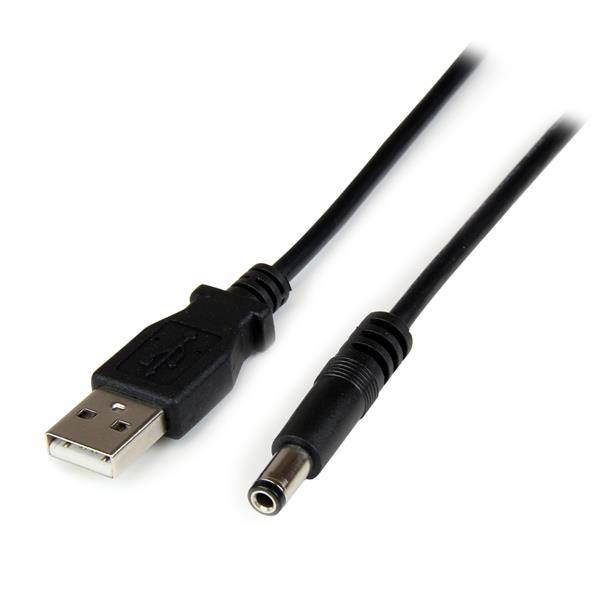 StarTech.com USB 2.0 auf Hohlstecker Typ N Kabel - USB A DC 5V 5,5mm Stecker Stromkabel Stecker 1m - Stromkabel - USB (n