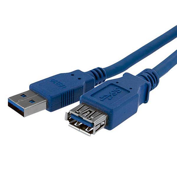 StarTech.com 1 m SuperSpeed USB 3.0 Verlängerungskabel - USB 3 Typ-A Kabel Verlängerung - Stecker/ Buchse - Blau - USB-Verlängerungskabel - USB Typ