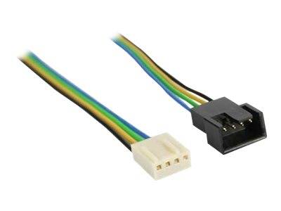 INLINE - Lüfterkabel Verlängerung PWM - 4pol Molex Stecker / Buchse - 0,30m