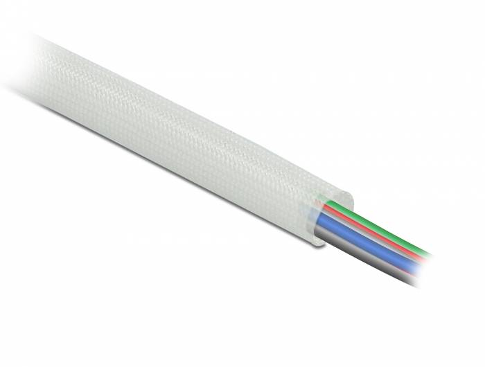 DeLOCK - Flexible Kabelleitung - 5 m - weiß