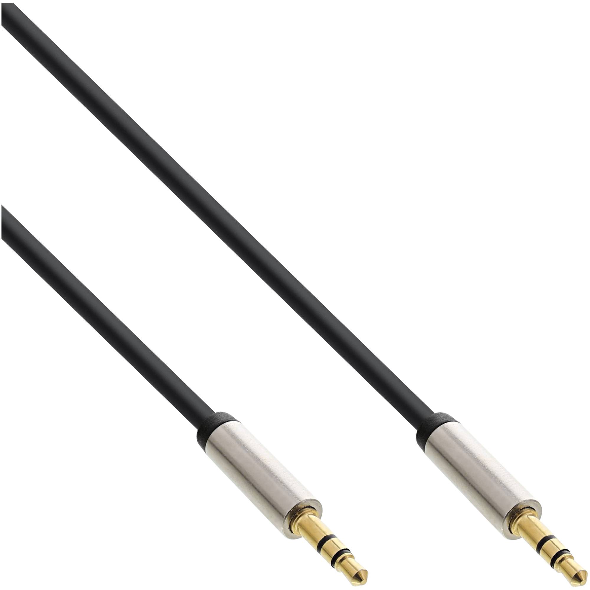 INLINE - Slim Audio Kabel Klinke 3,5mm ST/ST - Stereo - 0,5m