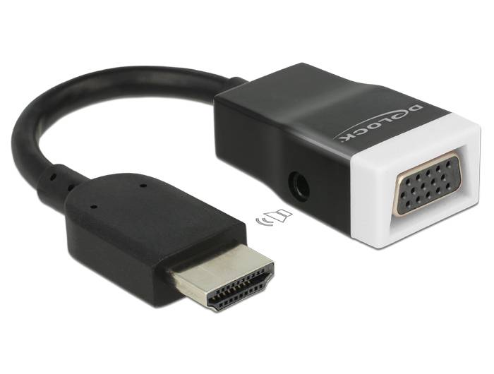 Delock Adapter HDMI-A Stecker > VGA Buchse mit Audio