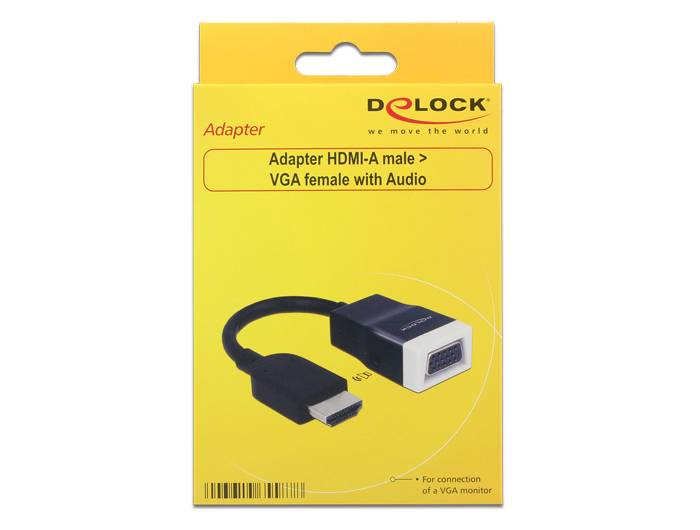 DeLOCK Adapter HDMI-A Stecker > VGA Buchse mit Audio