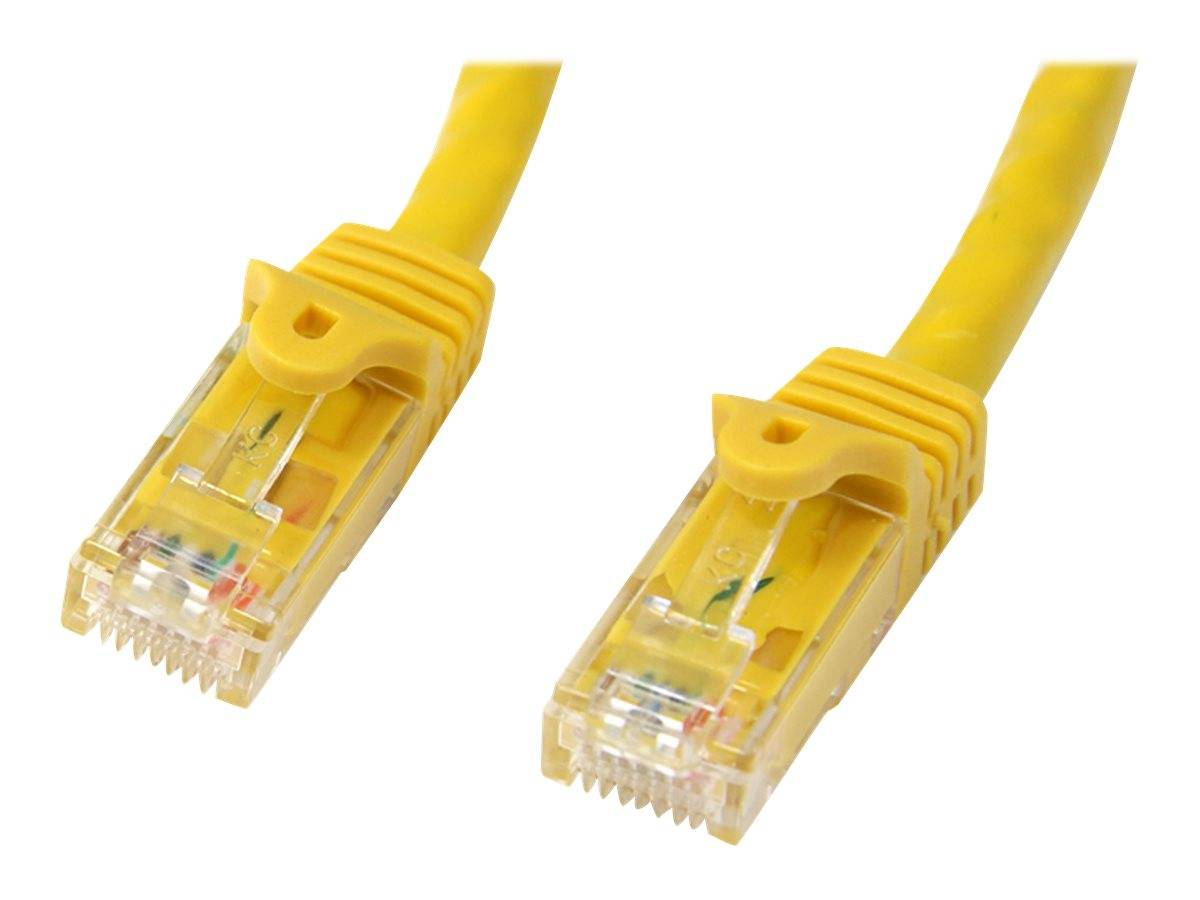 StarTech.com 1m Cat6 Gigabit UTP Patchkabel Snagless - Cat.6 RJ45 Netzwerkkabel mit Schutzmanschette - Gelb - St/St - Pa
