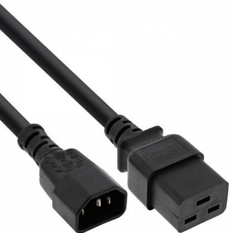 INLINE - Netz Adapterkabel - IEC-60320 C14 auf C19 - max 10A - 1m