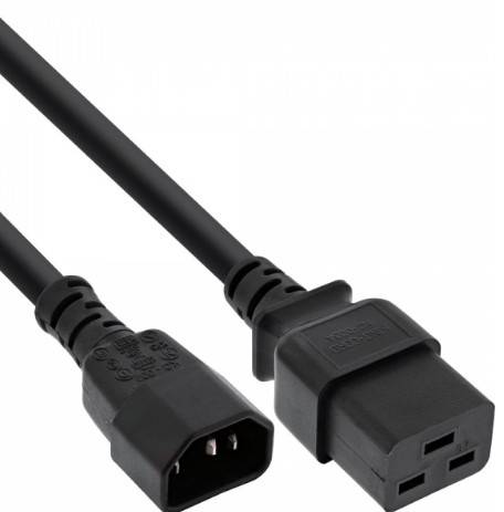 INLINE - Netz Adapterkabel - IEC-60320 C14 auf C19 - max 10A - 2m