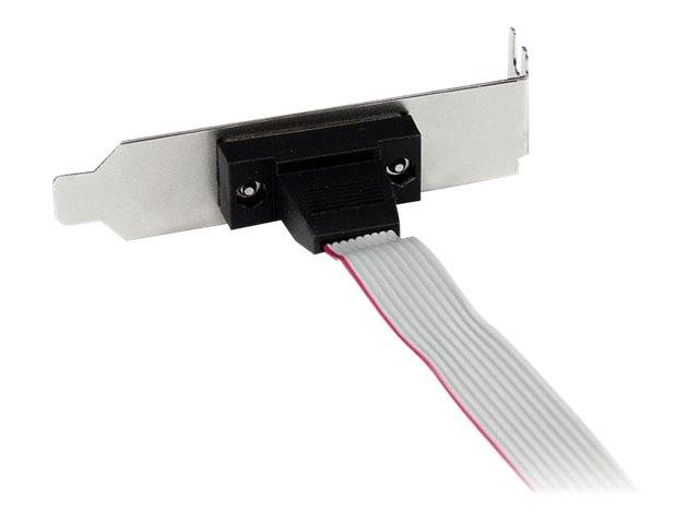 StarTech.com 1 Port Seriell DB9 Slotblech mit 10 Pin Pinheader Kabel 40cm - Low Profile - Serielles Bedienfeld - DB-9 (M