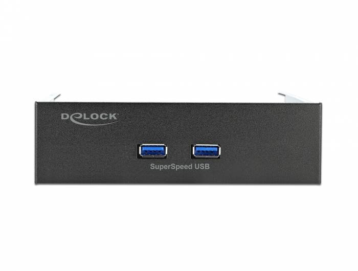 DeLOCK - Anschlüsse am vorderen Bedienfeld des Speicherschachts