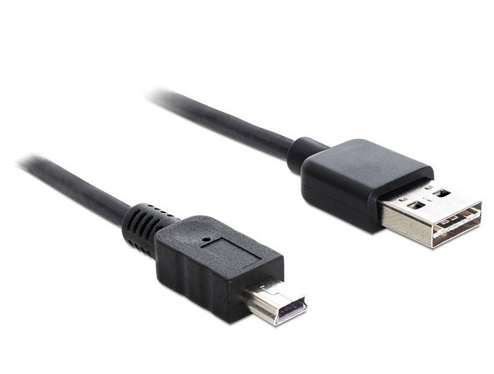 DeLOCK Easy - USB-Kabel - USB (M) umkehrbar bis Mini-USB, Typ B (M)