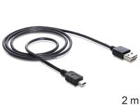 DeLOCK Easy - USB-Kabel - USB (M) umkehrbar bis Mini-USB, Typ B (M)