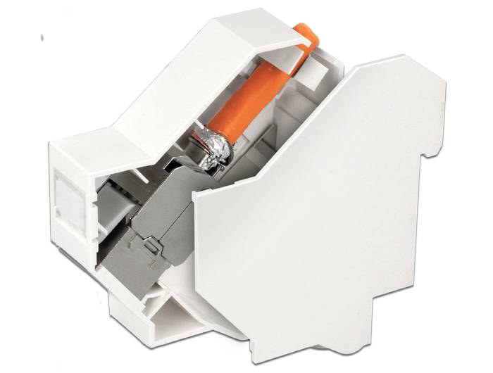 Delock - Keystone-Adapterabdeckung für DIN-Schiene