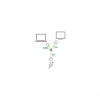 INLINE - Netz-Y-Kabel - 1x Schutzkontakt ST zu Kaltgeräte- & Notebook ST - 2m INLINE - Netz-Y-Kabel - 1x Schutzkontakt ST zu Kaltgeräte- & Notebook ST - 2m