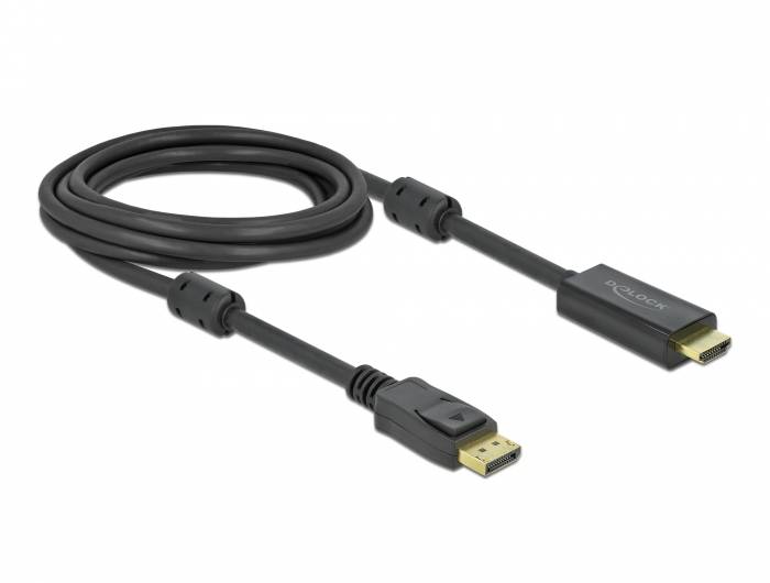 Delock - Adapterkabel - DisplayPort männlich Verriegelung zu HDMI männlich