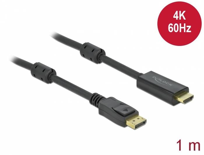Delock - Adapterkabel - DisplayPort männlich Verriegelung zu HDMI männlich