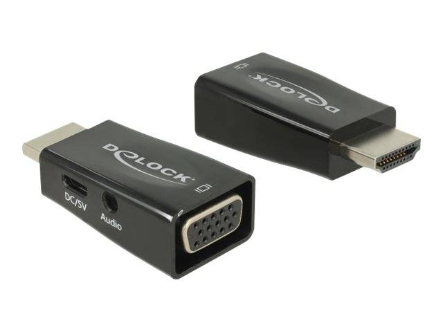 DeLOCK Adapter HDMI-A Stecker > VGA Buchse mit Audio