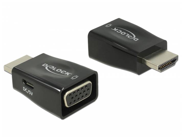 DeLOCK - Videokonverter - HDMI - VGA - Schwarz