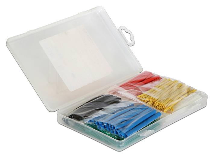 DeLOCK - Wärmeschrumpfschlauch-Kit - Schwarz, weiß, Blau, Gelb, Rot, grün