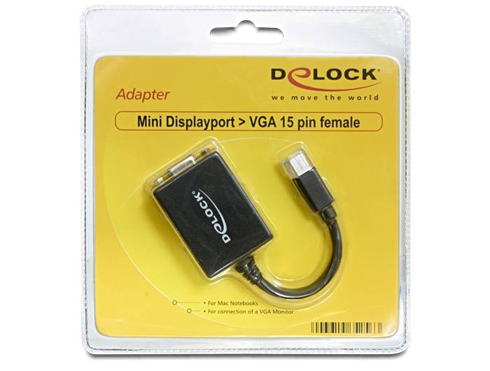 DeLOCK Adapter mini Displayport > VGA 15 pin female - DisplayPort-Adapter - Mini DisplayPort (M)