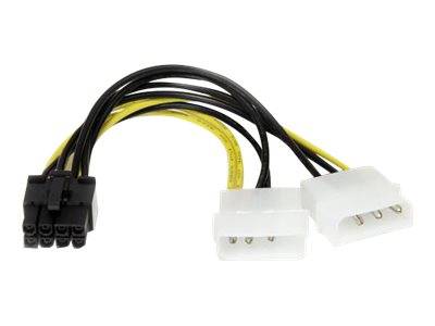 StarTech.com 15cm LP4 auf 8-Pin PCI Express Grafikkarten Stromkabel - PCIe Stromadapter - Netzteil - interne Stromversor