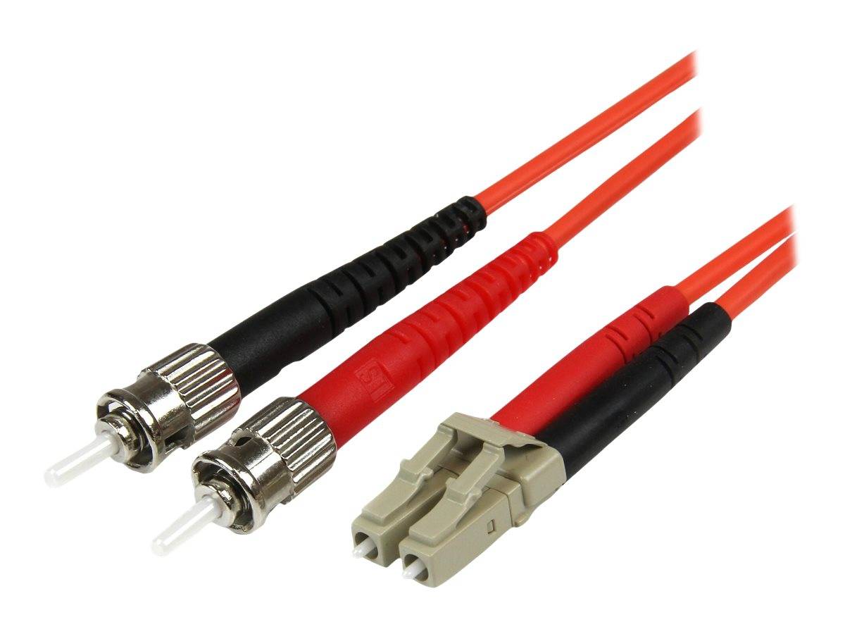 StarTech.com 5m Fiber Optic Cable - Multimode Duplex 50/125 - LSZH - LC/ST - OM2 - LC to ST Fiber Patch Cable - Patch-Ka