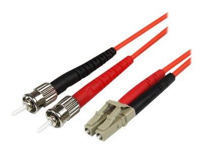 StarTech.com 5m Fiber Optic Cable - Multimode Duplex 50/125 - LSZH - LC/ST - OM2 - LC to ST Fiber Patch Cable - Patch-Ka