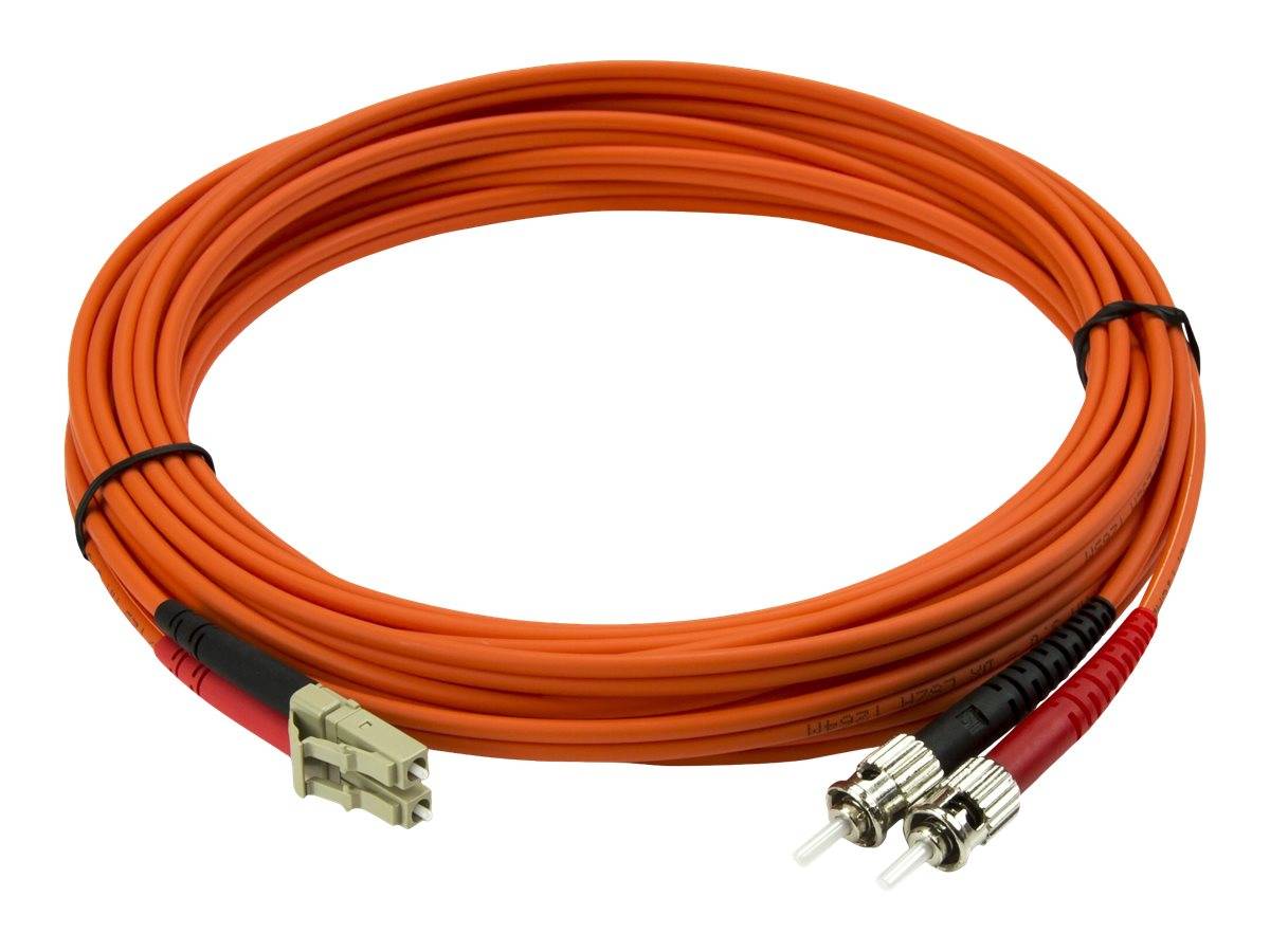 StarTech.com 5m Fiber Optic Cable - Multimode Duplex 50/125 - LSZH - LC/ST - OM2 - LC to ST Fiber Patch Cable - Patch-Ka