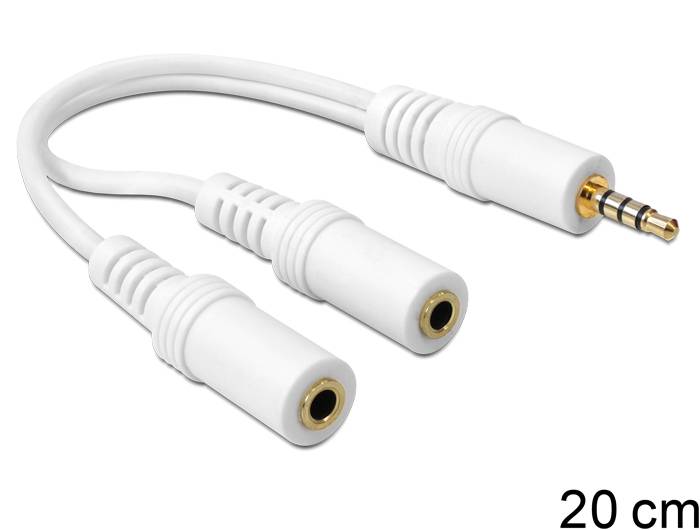 Delock - Audiokabel - mini-phone stereo 3.5 mm weiblich zu mini-phone stereo 3.5 mm männlich