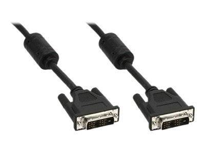 INLINE - DVI-D Kabel - digital 18+1 Stecker / Stecker - Single Link - 2 Ferrite - 10m