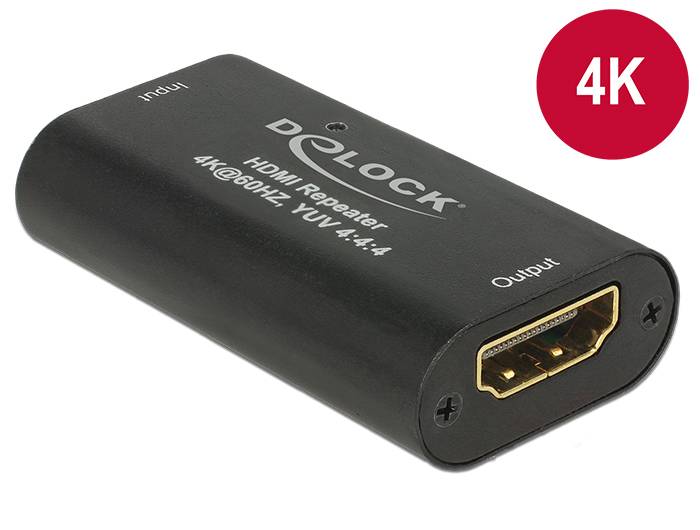 Black Dolock HDMI-Verstärkeradapter mit der Bezeichnung 