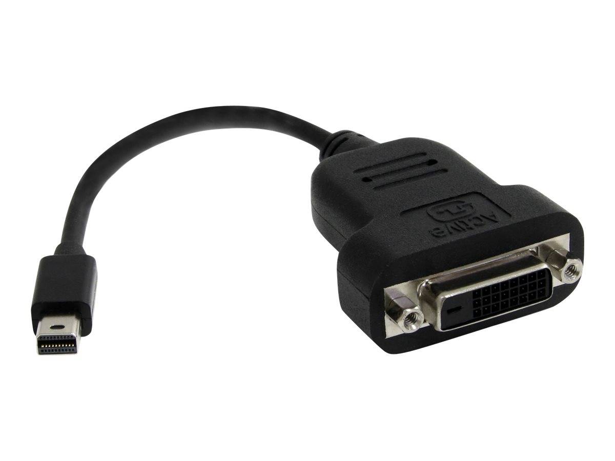 Kabeladapter mit einem Mini-DisplayPort-Anschluss auf der einen Seite und einem DVI-Anschluss auf der anderen Seite.