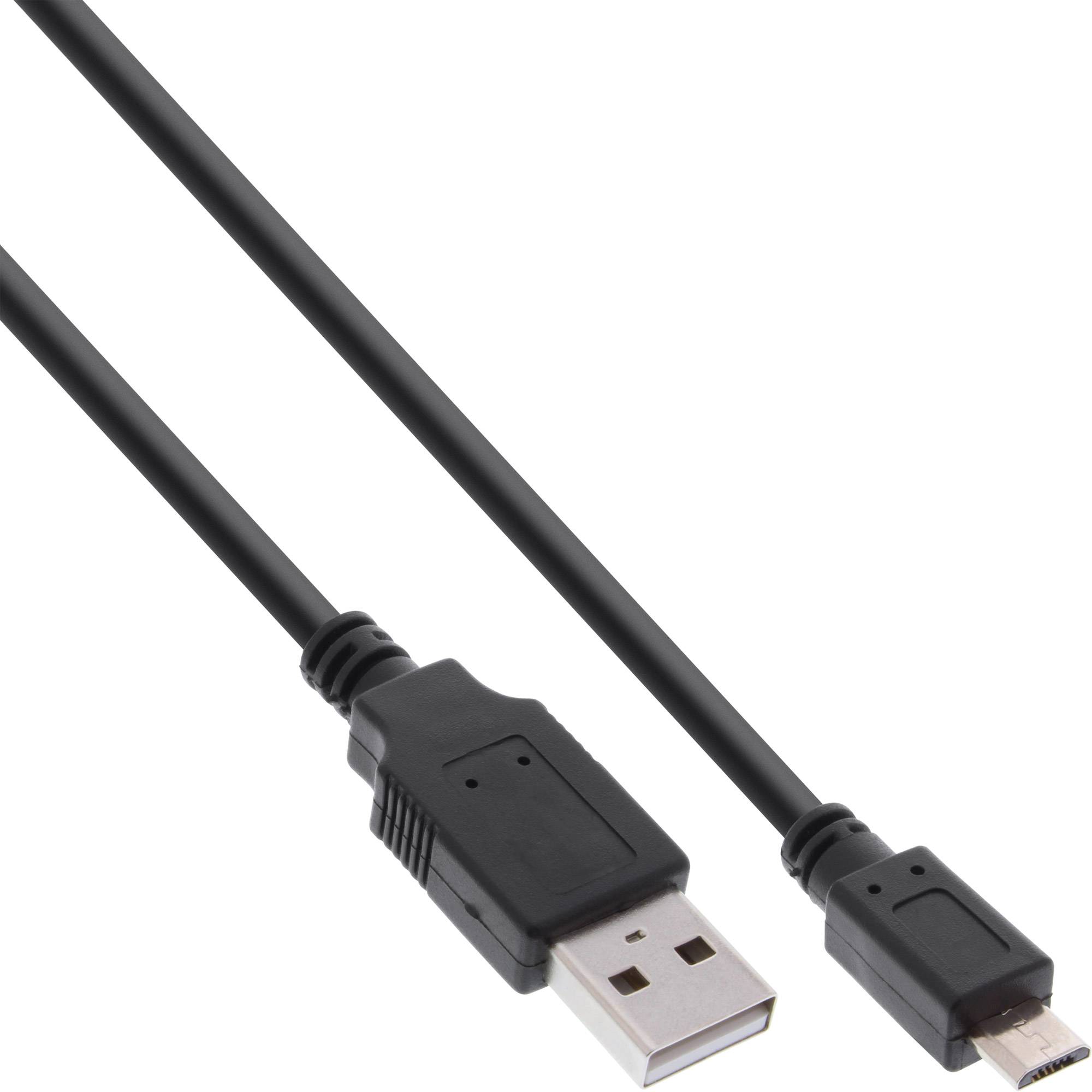 INLINE - Micro-USB 2.0 Kabel - Schnellladekab. - USB-A ST/Micro-B ST - schwarz - 1,5m