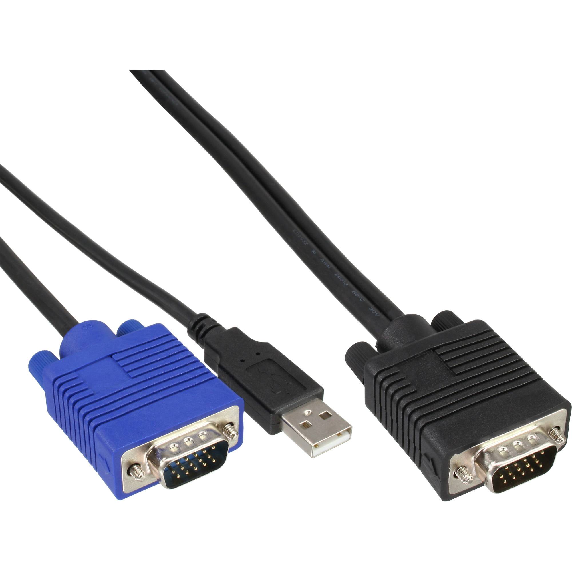 INLINE - KVM Kabelsatz - USB - für 19"" KVM Switch - Länge 1,8m