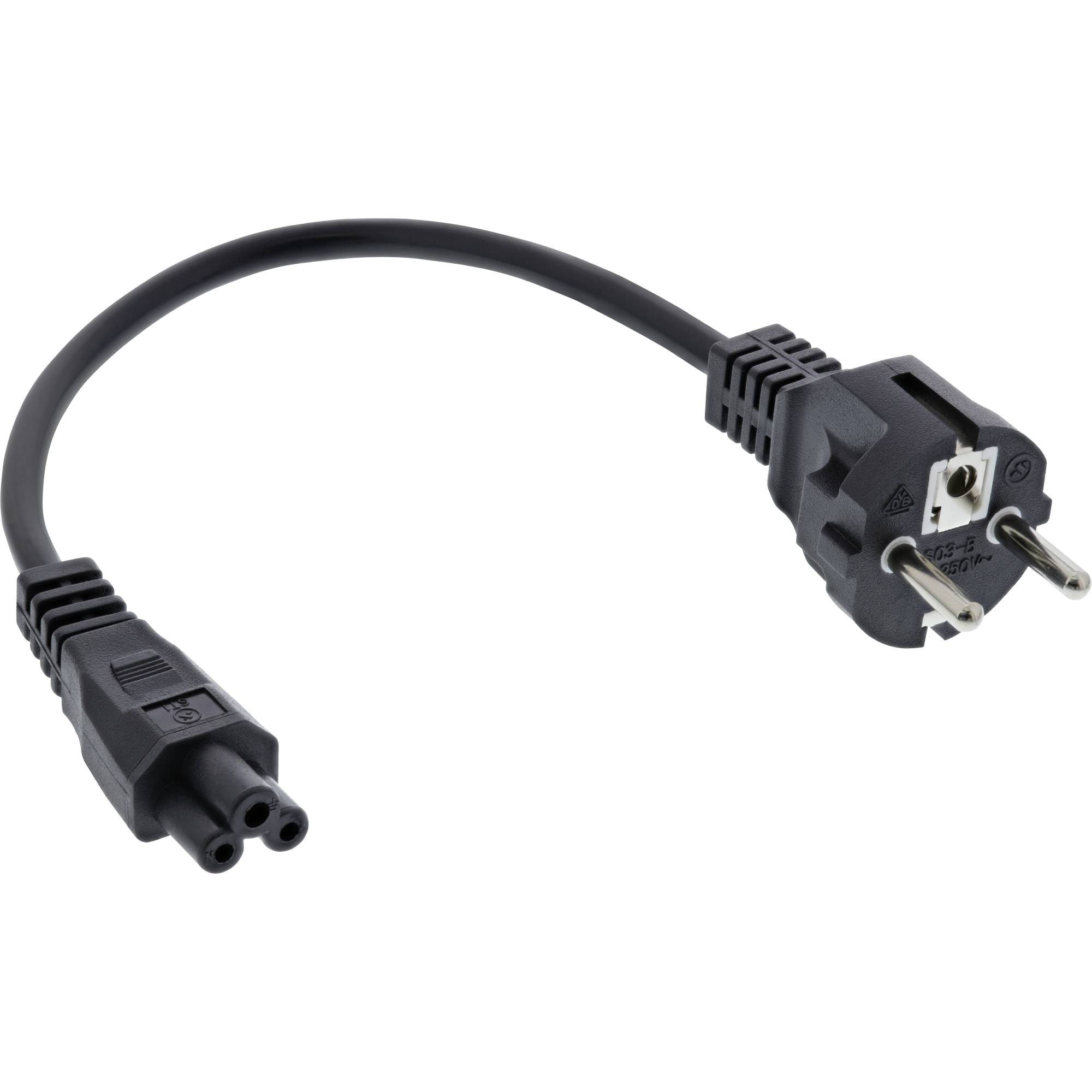 INLINE - Netzkabel für Notebook - 3pol Kupplung - schwarz - 1m