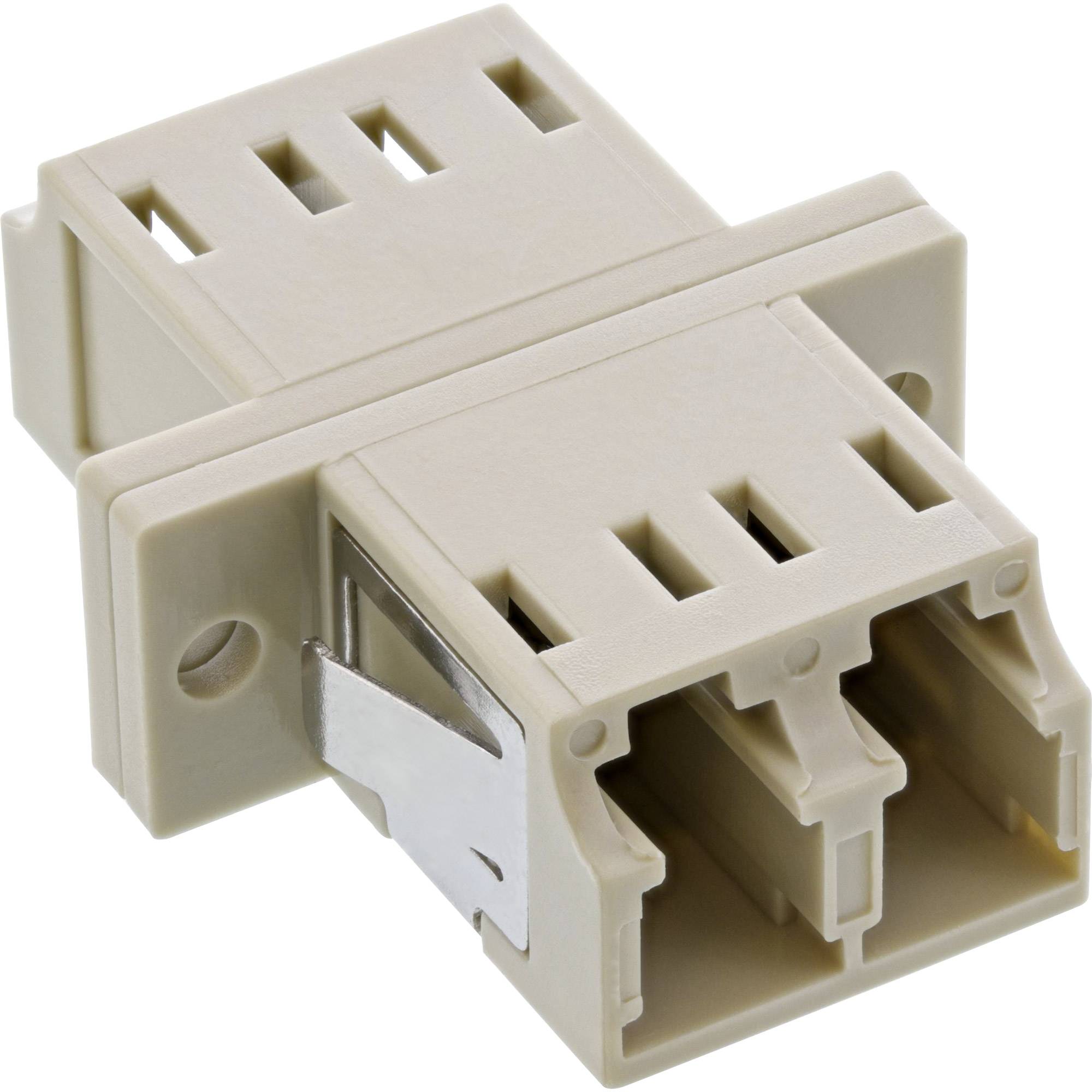 INLINE - LWL Kupplung - Duplex LC/LC - multimode - beige - Keramik-Hülse - zum Einbau