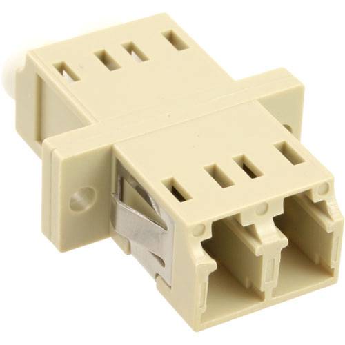 INLINE - LWL Kupplung - Duplex LC/LC - multimode - beige - Keramik-Hülse - zum Einbau