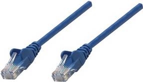 Intellinet Network Patch Cable, Cat6, 7,5m, Blue, Copper, U/UTP, PVC, RJ45, Gold Plated Contacts, Snagless, Booted,