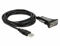 Delock Adapter USB Type-A to 1 x serial RS-232 DB9 - Kabel USB / seriell - USB (M)