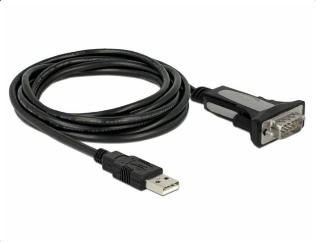 Delock Adapter USB Type-A to 1 x serial RS-232 DB9 - Kabel USB / seriell - USB (M)