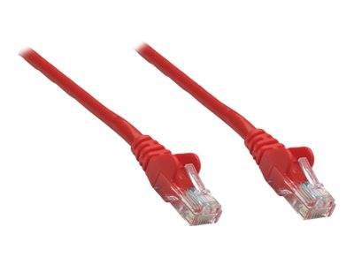 Intellinet Network Patch Cable, Cat6, 3m, Red, Copper, U/UTP, PVC, RJ45, Gold Plated Contacts, Snagless, Booted, Polybag - Patch-Kabel - RJ-45 (M)