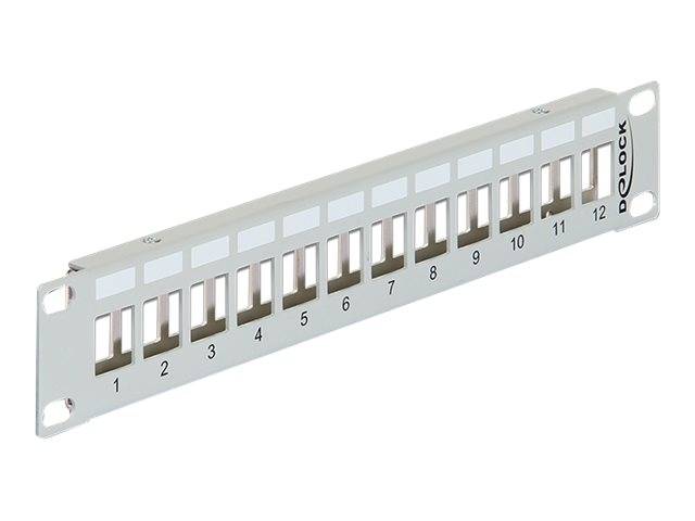 DeLOCK Keystone Patch Panel - Patch Panel - Grau - 1U - 25.4 cm (10")